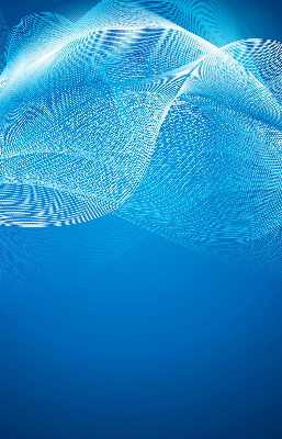 Modern roller blind con animación en color azul