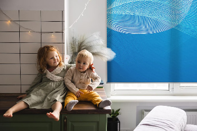 Modern roller blind con animación en color azul