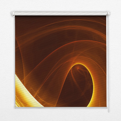 Estor enrollable para ventana con diseño de abstracción en tonos naranja