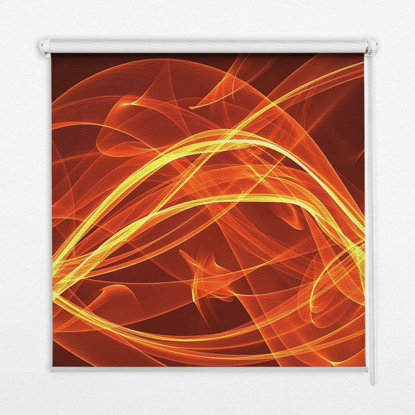 Modern roller blind con motivo de abstracción en tonos naranja