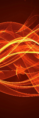 Modern roller blind con motivo de abstracción en tonos naranja