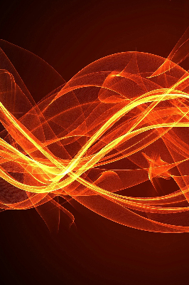 Modern roller blind con motivo de abstracción en tonos naranja