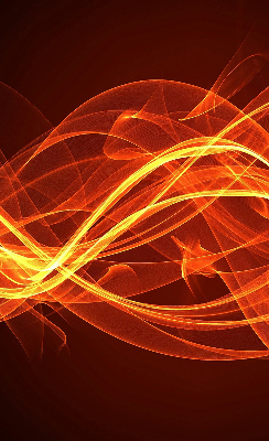 Modern roller blind con motivo de abstracción en tonos naranja
