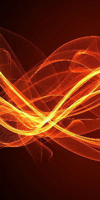 Modern roller blind con motivo de abstracción en tonos naranja