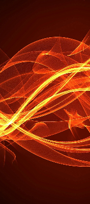 Modern roller blind con motivo de abstracción en tonos naranja