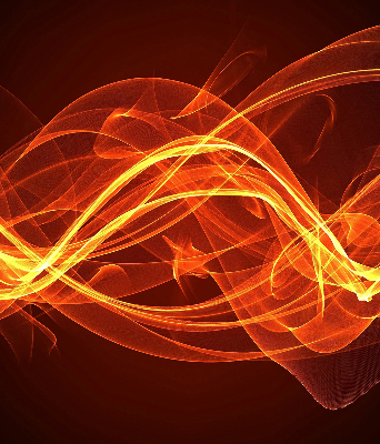 Modern roller blind con motivo de abstracción en tonos naranja