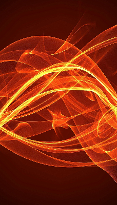 Modern roller blind con motivo de abstracción en tonos naranja