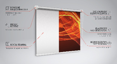 Modern roller blind con motivo de abstracción en tonos naranja