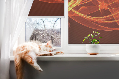 Modern roller blind con motivo de abstracción en tonos naranja