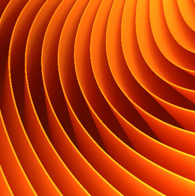 Modern roller blind con diseño de abstracción naranja