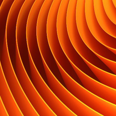 Modern roller blind con diseño de abstracción naranja