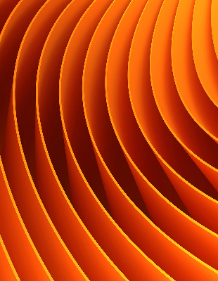 Modern roller blind con diseño de abstracción naranja