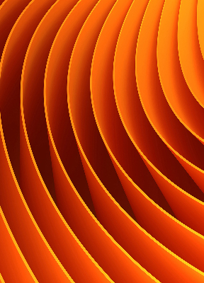 Modern roller blind con diseño de abstracción naranja