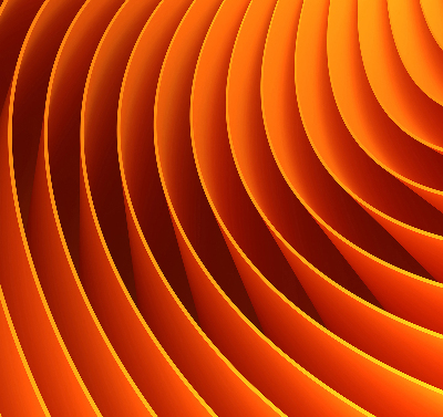 Modern roller blind con diseño de abstracción naranja