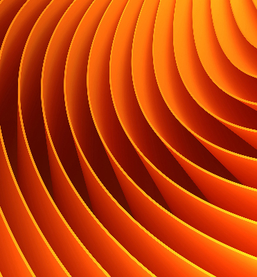 Modern roller blind con diseño de abstracción naranja