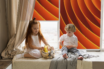 Modern roller blind con diseño de abstracción naranja