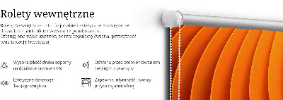 Modern roller blind con diseño de abstracción naranja