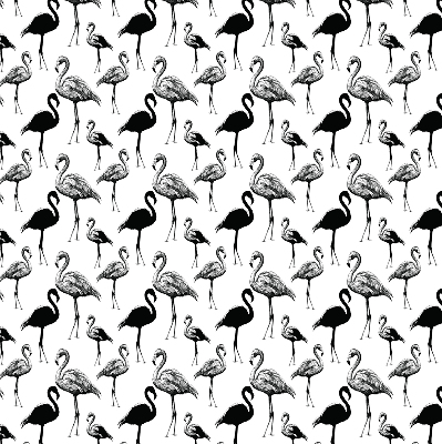 Estor enrollable para ventana con estampado de flamencos negros