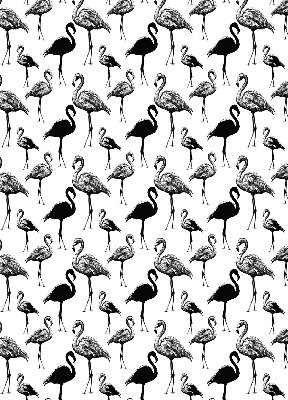 Estor enrollable para ventana con estampado de flamencos negros