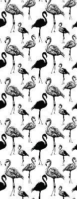 Estor enrollable para ventana con estampado de flamencos negros