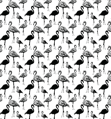 Estor enrollable para ventana con estampado de flamencos negros