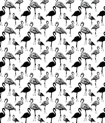 Estor enrollable para ventana con estampado de flamencos negros