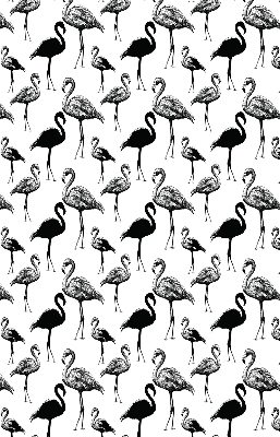 Estor enrollable para ventana con estampado de flamencos negros