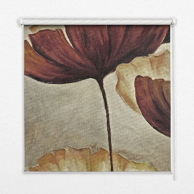 Estor enrollable con estampado de flores