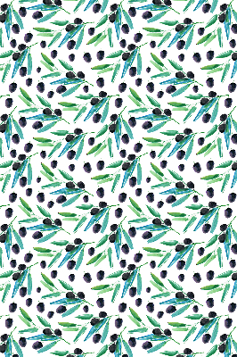 Estor enrollable con estampado de hojas y ciruelas