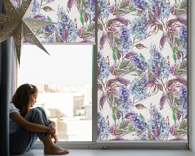 Modern roller blind con motivo de flores de verano