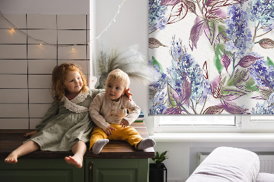 Modern roller blind con motivo de flores de verano