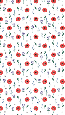 Estor enrollable con motivo de flores de amapola