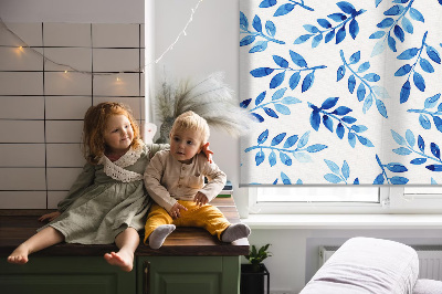 Modern roller blind con lamas azules
