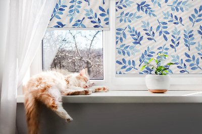 Modern roller blind con lamas azules