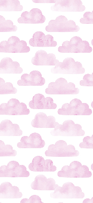 Estor enrollable para ventana con estampado de nubes rosas