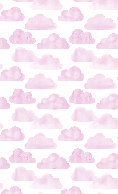 Estor enrollable para ventana con estampado de nubes rosas