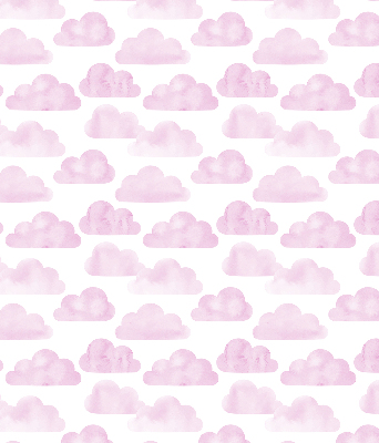 Estor enrollable para ventana con estampado de nubes rosas