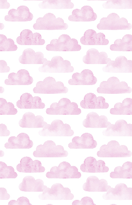 Estor enrollable para ventana con estampado de nubes rosas