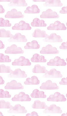 Estor enrollable para ventana con estampado de nubes rosas