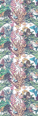 Modern roller blind con diseño de mariposas sobre flores