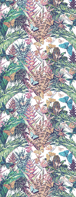 Modern roller blind con diseño de mariposas sobre flores