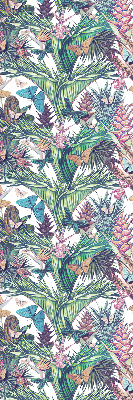 Modern roller blind con diseño de mariposas sobre flores