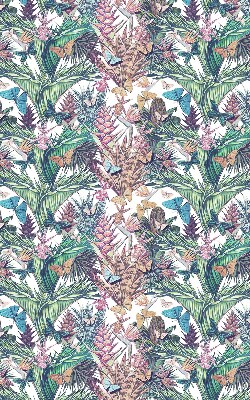 Modern roller blind con diseño de mariposas sobre flores