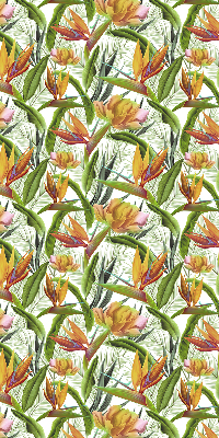 Estor enrollable con estampado de plantas exóticas