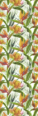 Estor enrollable con estampado de plantas exóticas