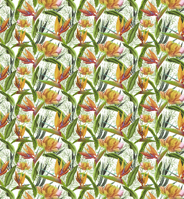Estor enrollable con estampado de plantas exóticas