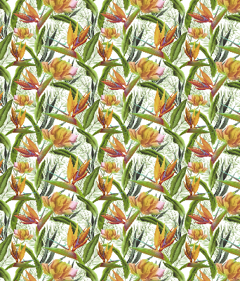 Estor enrollable con estampado de plantas exóticas