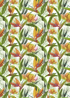 Estor enrollable con estampado de plantas exóticas