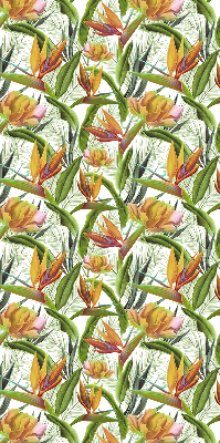 Estor enrollable con estampado de plantas exóticas