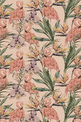 Modern roller blind con diseño de flamencos y flores